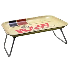 (20” Metal Foldable Seamless Legs Dinner/Rolling x Raw® Tray XXL Invitation-only deal 15”) w.