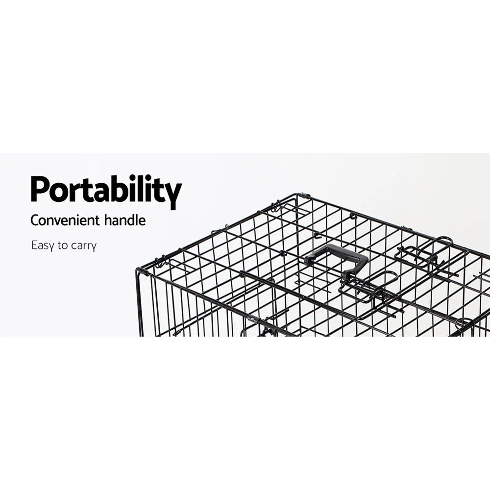 24" Dog Cage Crate Kennel 3 Doors