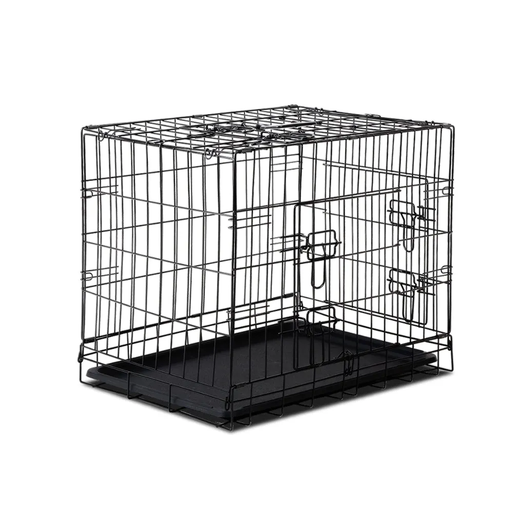 24" Dog Cage Crate Kennel 3 Doors