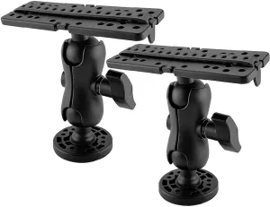 2pcs Electronic Fish Finder Mount Universal 360 Degree Swivel Marine Fishfinder GPS Plate Rotating Boat Fish Stand Base