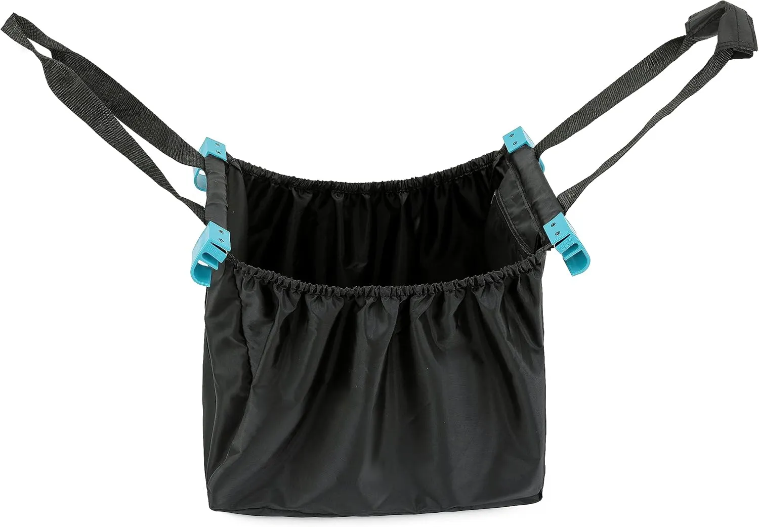3-Pack Reusable Shopping Bags – Grocery Organizers with Universal Cart Clips, Pockets, and Foldable- Patent Blk