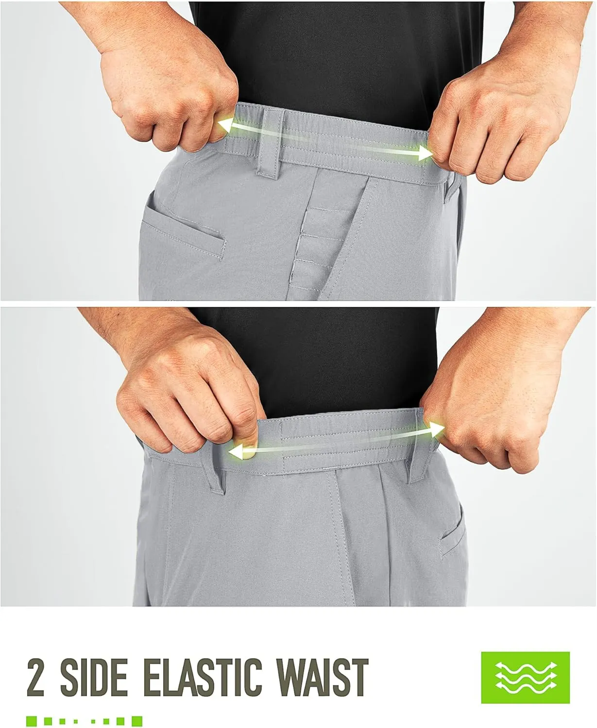 33,000ft Men's Golf Shorts 9" Dry Fit Stretch Golf Short UPF 50  Lightweight Flat Front Golf Shorts with Pockets