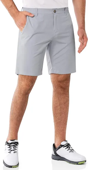 33,000ft Men's Golf Shorts 9" Dry Fit Stretch Golf Short UPF 50  Lightweight Flat Front Golf Shorts with Pockets