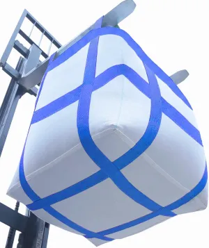 9Pack FIBC Bulk Bag,One Ton Bag, 35.4" L x 35.4" W x 43.3" H,4400lbs SWL Safty Factor 3:1,Woven Polypropylene Bags,Duffle Top #-Shaped Flat Bottom