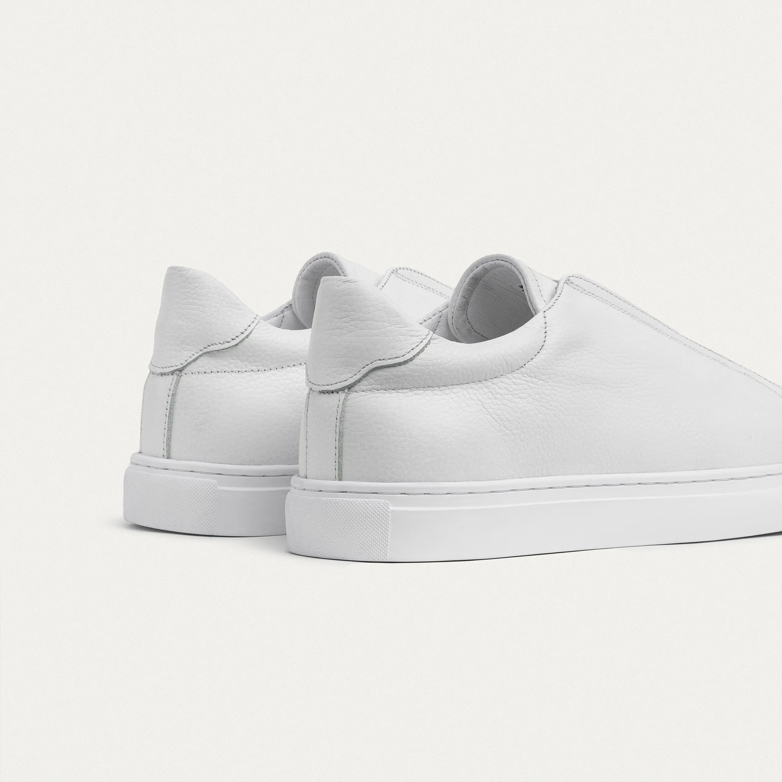 Achilles Theo - Men's Slip-On Leather Sneakers - White