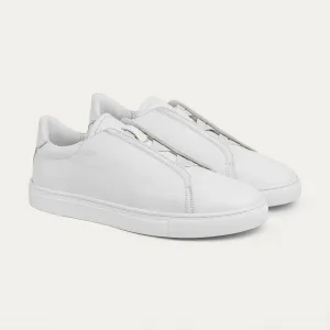 Achilles Theo - Men's Slip-On Leather Sneakers - White