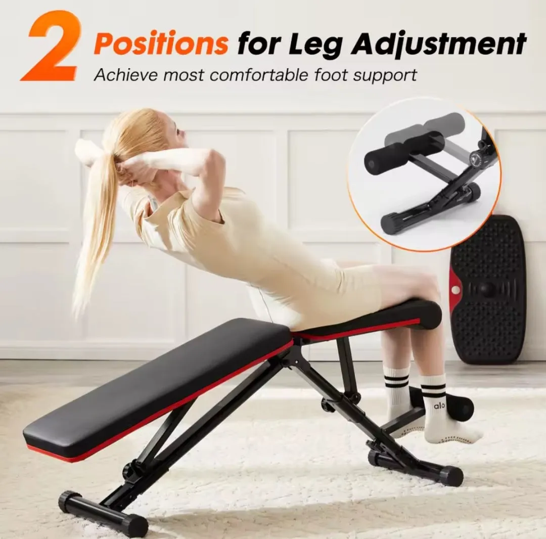 Adjustable Weight Bench 795LB Capacity Foldable Workout Bench Press for Home Gym Full Body Exercise and Strength Training Lifting Sit-up Incline Decline Flat Utility Bench 2 Sec Fast Folding