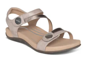 Aetrex Women's Jess Smoke Adjustable Quarter Strap Sandal SE216
