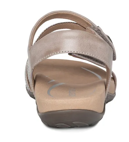 Aetrex Women's Jess Smoke Adjustable Quarter Strap Sandal SE216