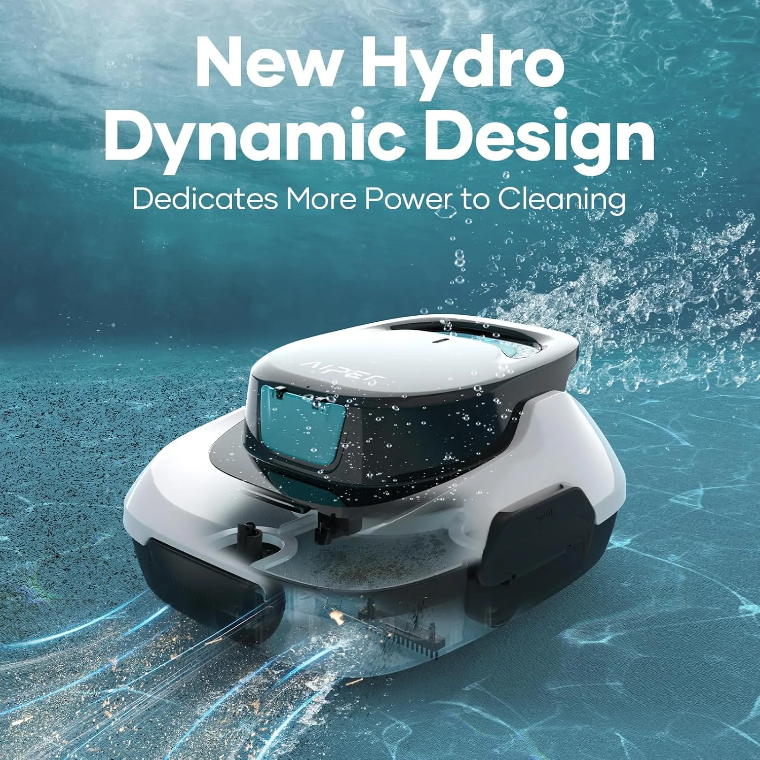 AIPER Cordless Automatic Cleaner, Pool Vacuum with Auto- Parking, Lightweight, Ideal for Above Ground Flat Pool up to 860 sq.ft.