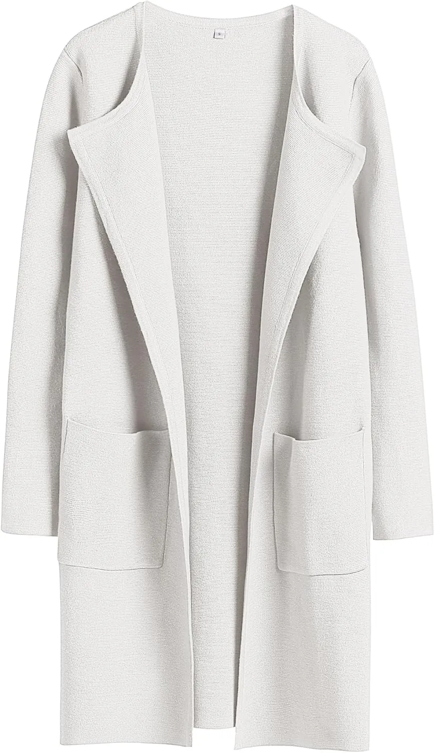 ANRABESS Women's Open Front Knit Lightweight Cardigan Casual Long Coatigan Sweater Lady Jacket Coat 2025 Fall Outerwear