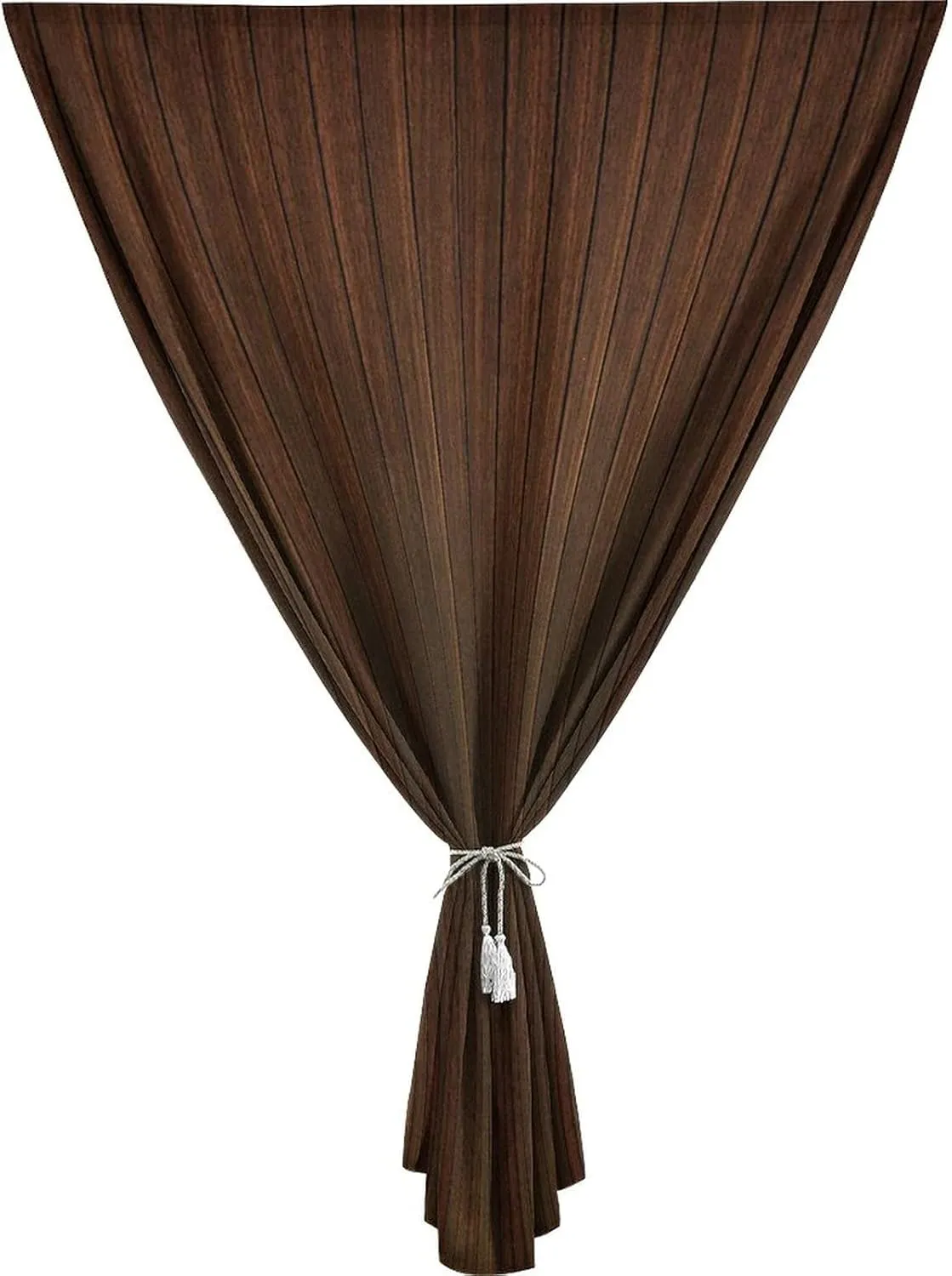 Anywhere Portable Blackout Curtain, Chocolate Door Window Curtains, Wooden Stripes Floor Background Retro Hardwood Print Bedroom Blackout Curtains,26W x40L Inch, for Bathroom Living Room Bedroom