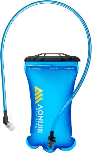 AONIJIE Foldable Hydration Bladder Water Reservoir 1.5L 2L 3L Leak Proof Easy Clean BPA Free Suitable for Bicycling Hiking Camping Hunting Running (Blue,2L)