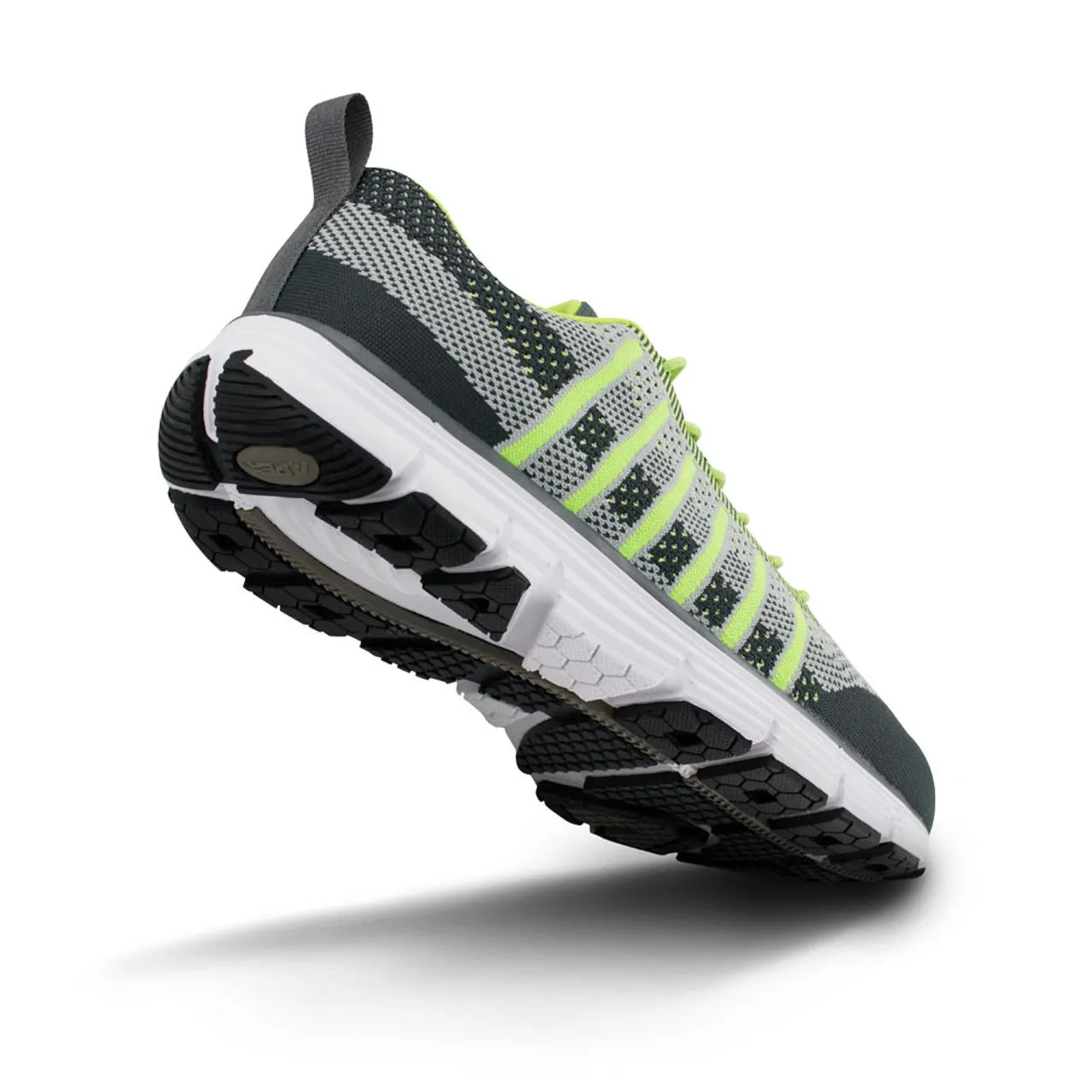 Apexfoot Men's Knit Active Shoe Bolt - Lime - Wide (2E)