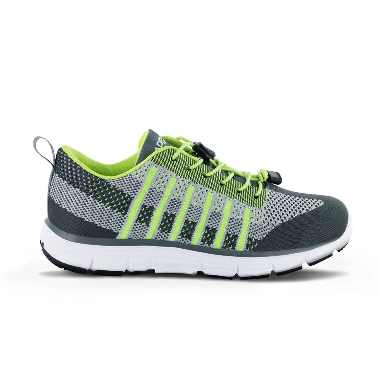 Apexfoot Men's Knit Active Shoe Bolt - Lime - Wide (2E)