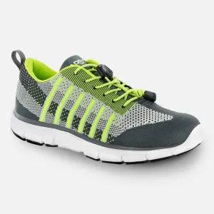 Apexfoot Men's Knit Active Shoe Bolt - Lime - Wide (2E)