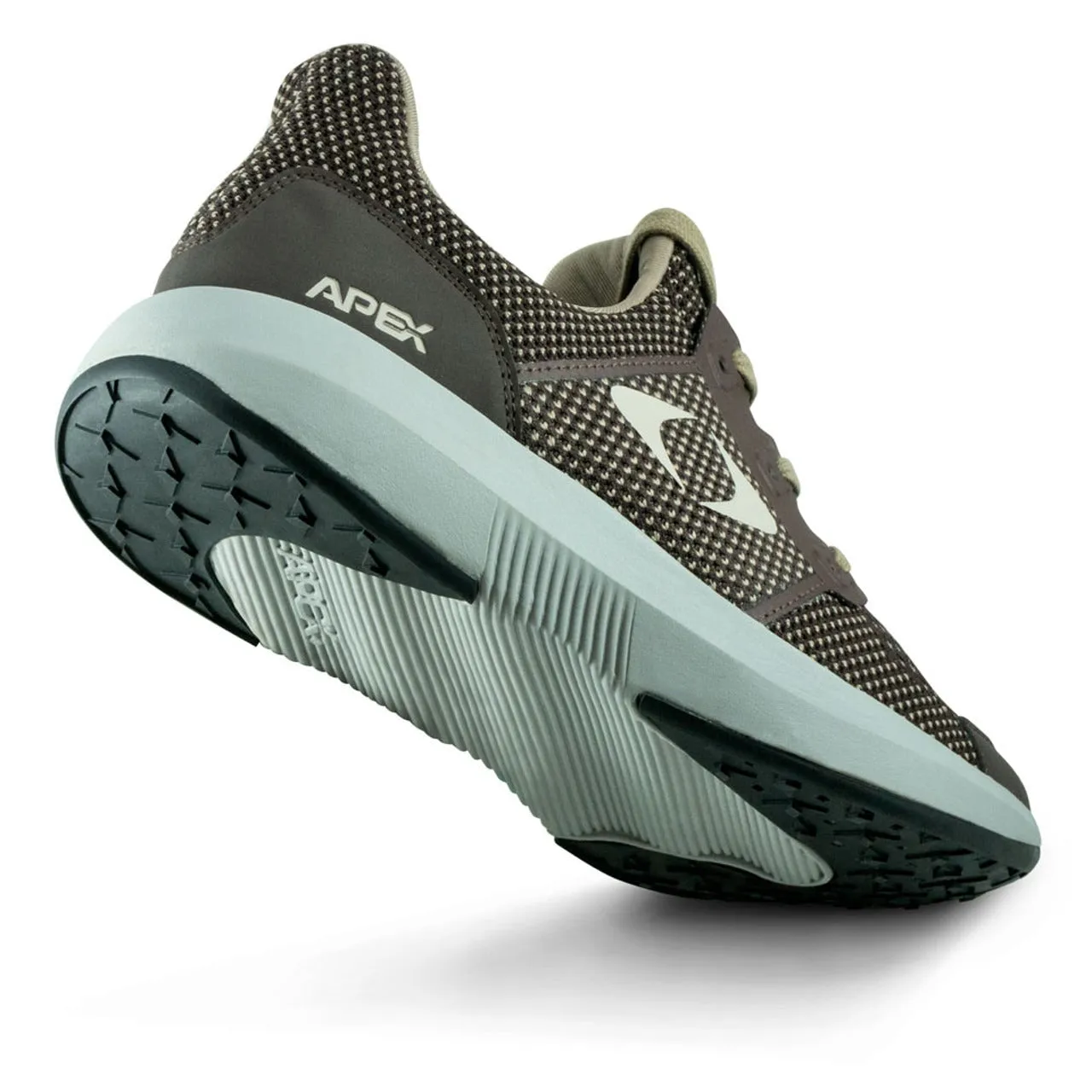 Apexfoot Men's Performance Athletic Sneaker - Brown - Wide (2E)