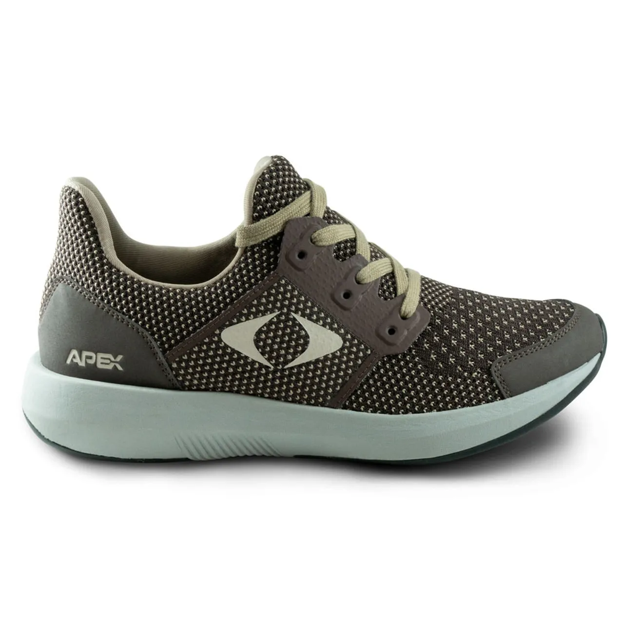 Apexfoot Men's Performance Athletic Sneaker - Brown - Wide (2E)