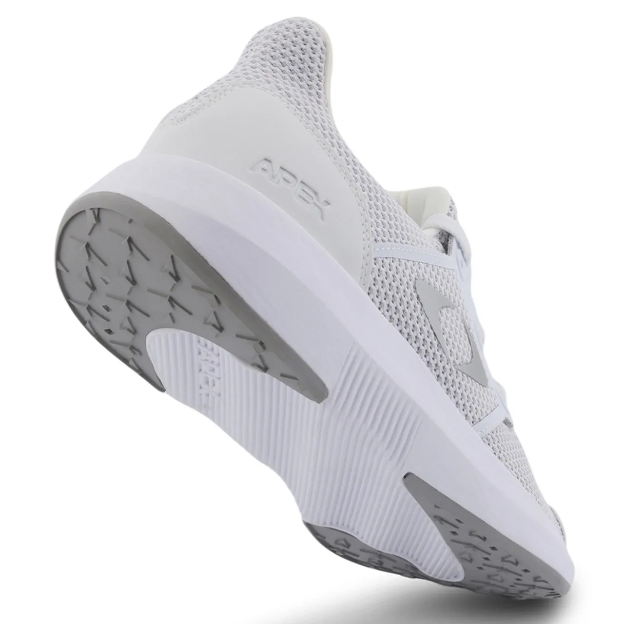 Apexfoot Men's Performance Athletic Sneaker - White - X-Wide (4E)