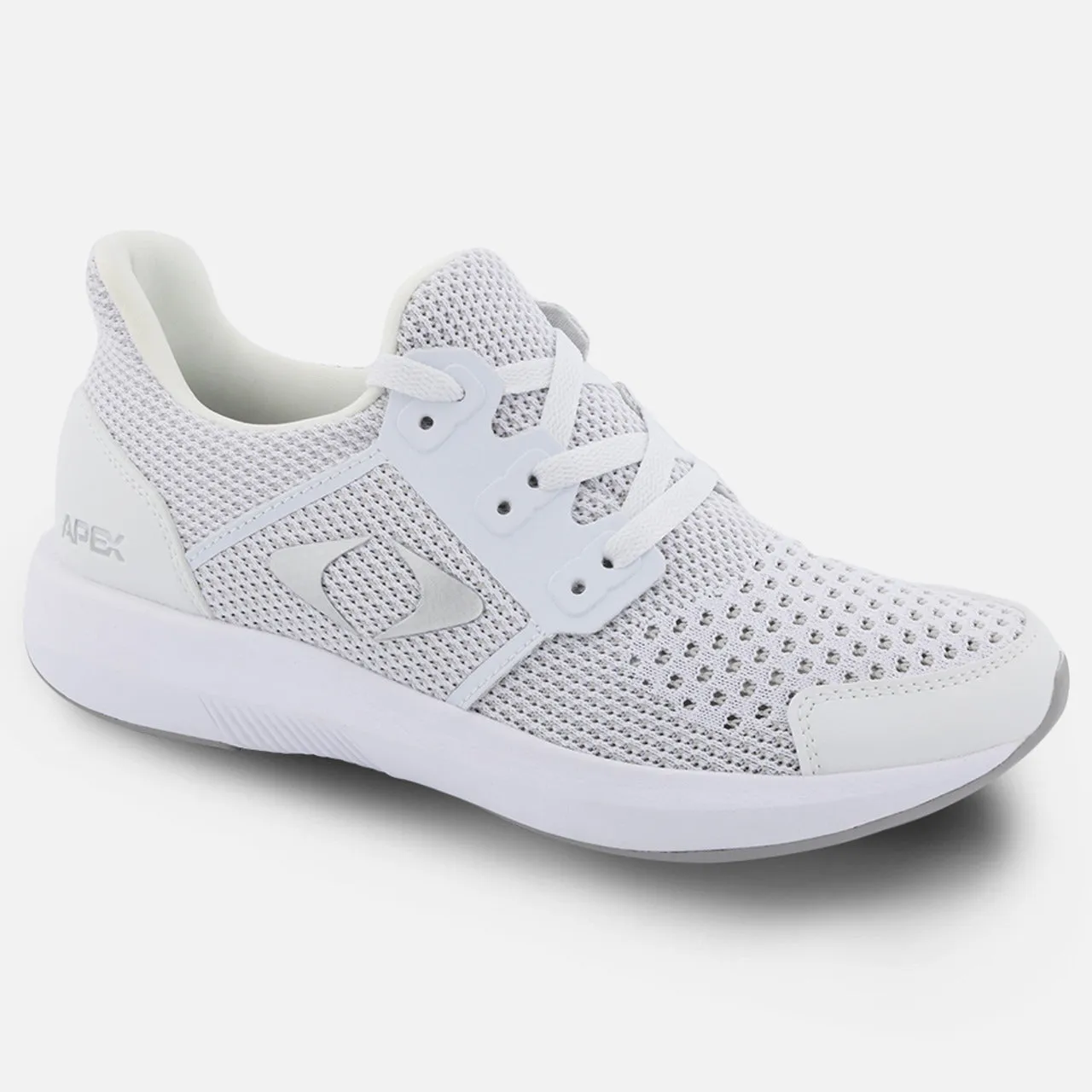 Apexfoot Men's Performance Athletic Sneaker - White - X-Wide (4E)