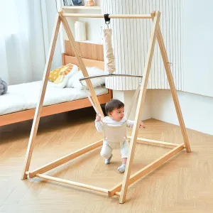 Avenlur Tulip Baby Bouncer - Foldable Baby Jumper with Stand - Self Standing Bouncer for Children 6 Months to 3 Years - Baby Bouncer Seat (Beige)