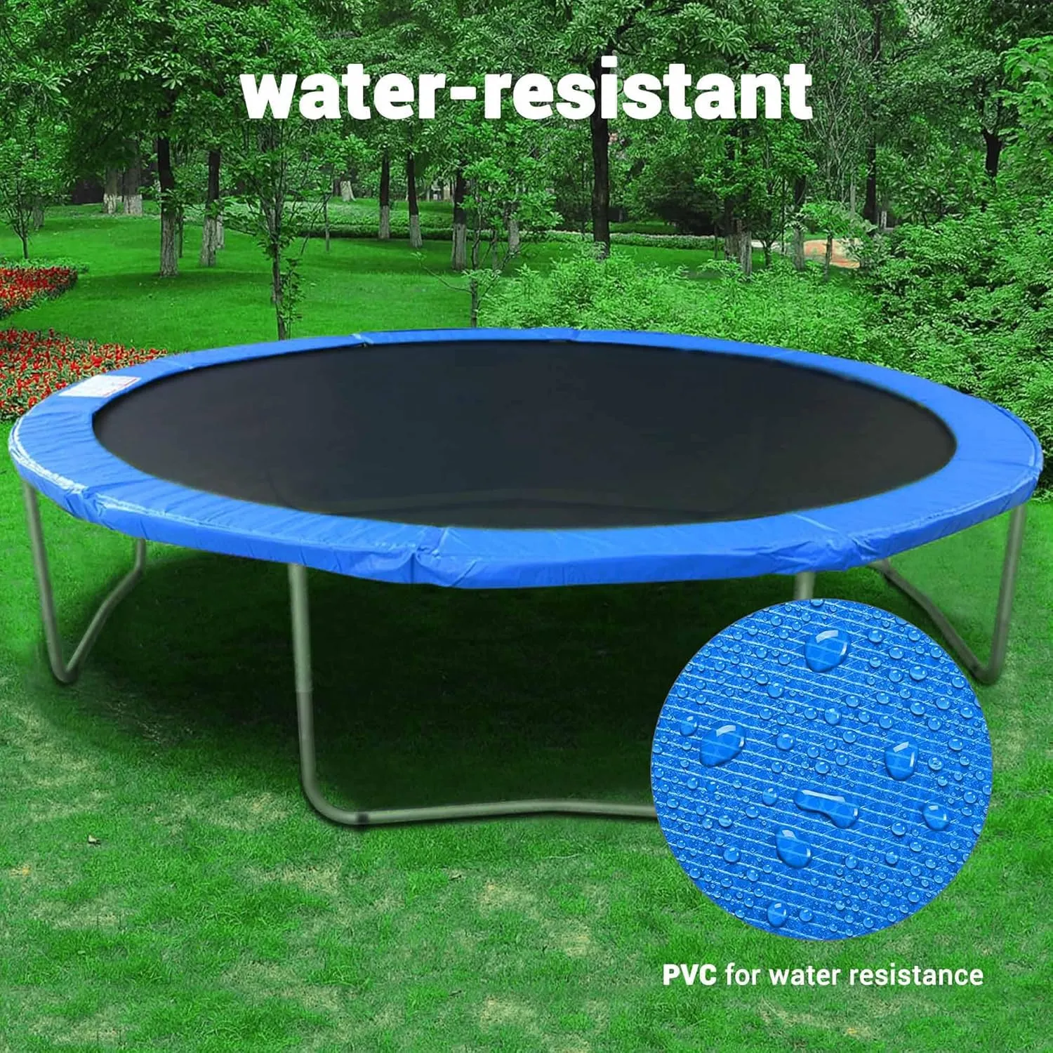AW 12/13/14/15FT Trampoline Spring Cover Replacement Trampoline Safety Pad Trampoline Accessories, UV-Resistant, PVC EPE Foam Protection Blue/Multicolor/Green
