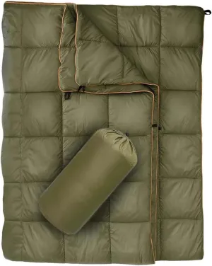 axGear Lightweight Down Blanket Outdoor Travel Puffy Camping Water Repellent Resistant