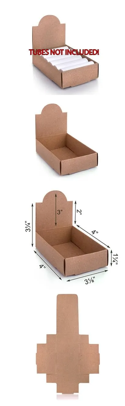 AZBB Kraft Arched Lip Balm Tube Display Boxes Holds 12 Lip Balm Tubes (10)