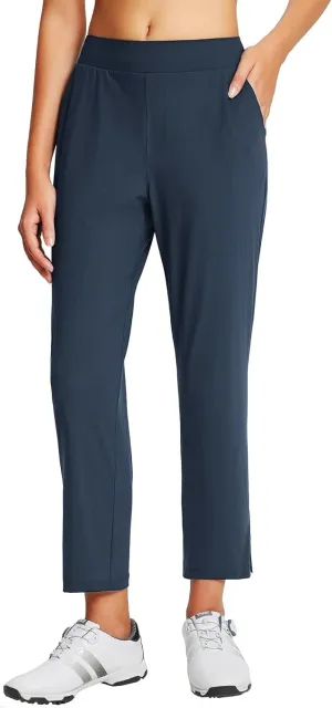 baleaf Women's Golf Pants Petite Stretch Lightweight 7/8 Travel Pants Zip Pockets Casual Work Ankle