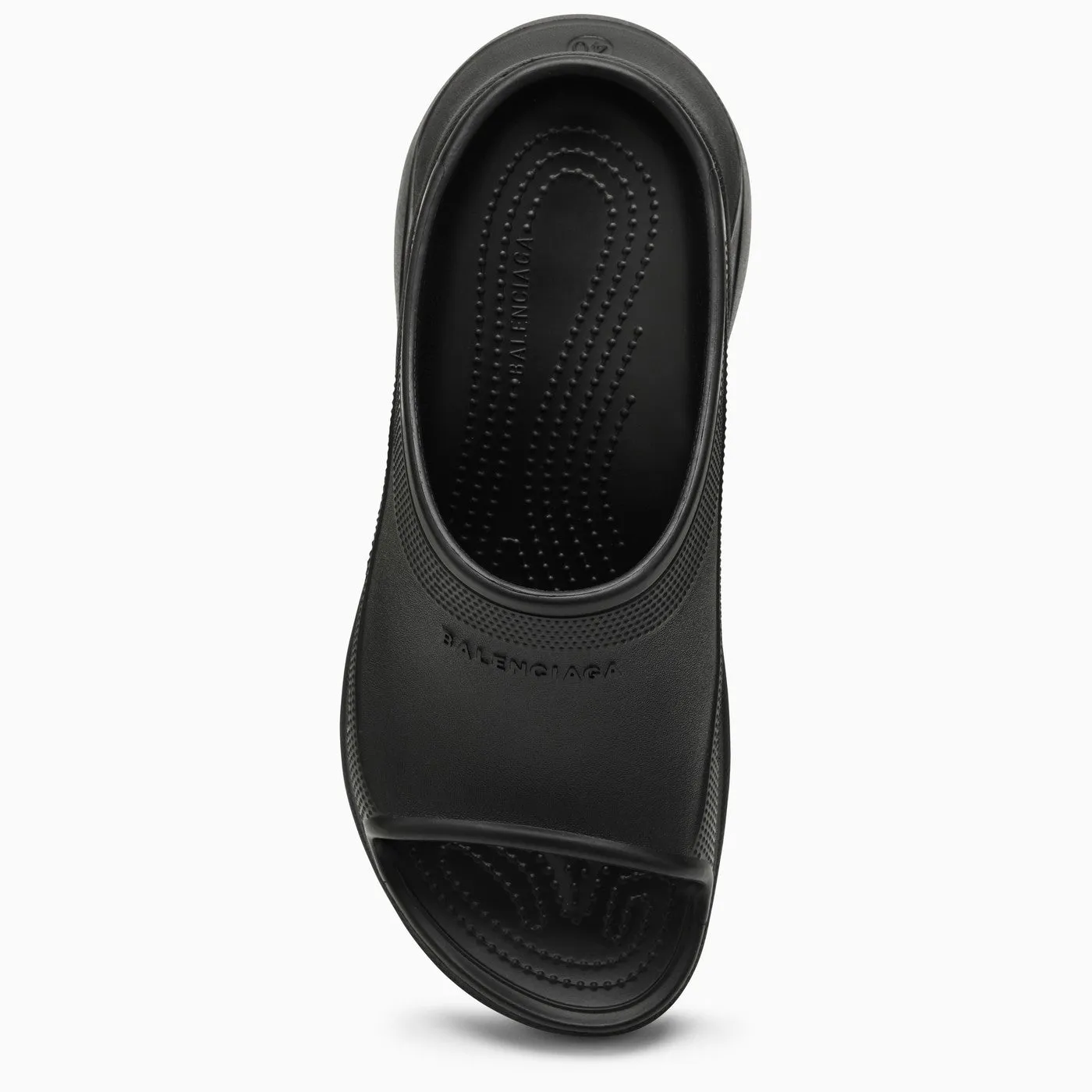 Balenciaga Pool Crocs Black Rubber Sandal