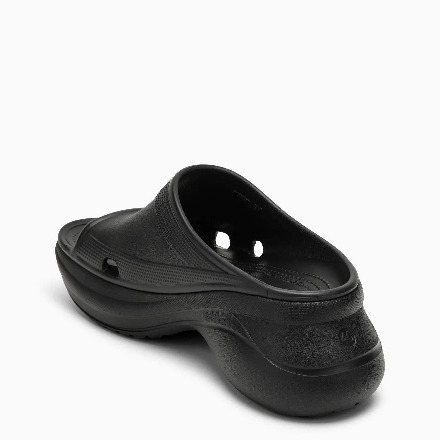 Balenciaga Pool Crocs Black Rubber Sandal