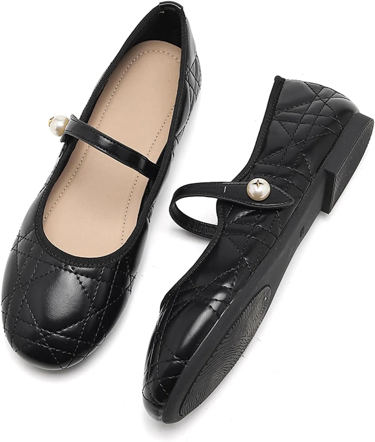 Ballet Flats for Women Mary Jane Flats Shoes Lightweight Dressy Work Casual Shoes