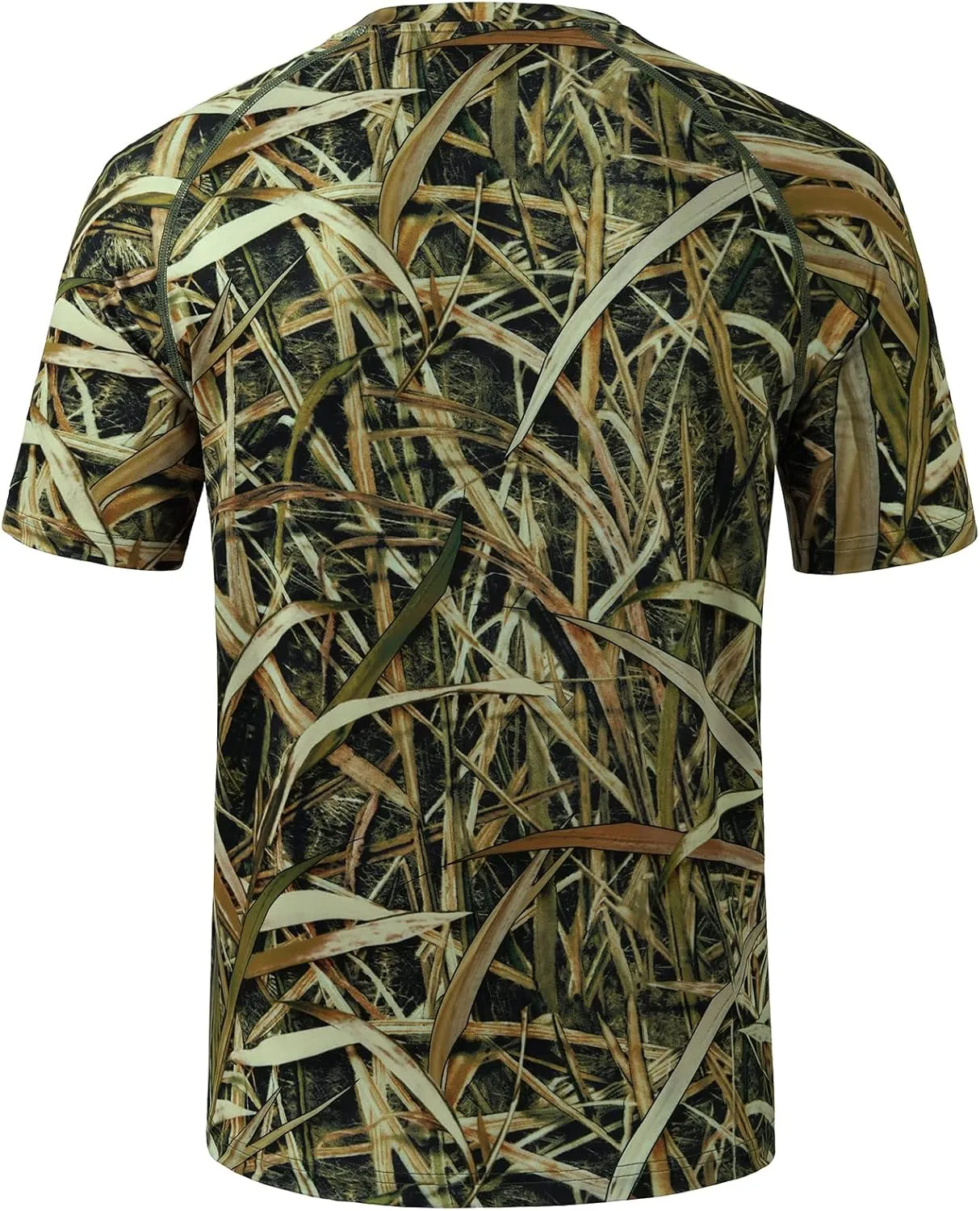 BASSDASH Men's Hunting Sun Shirt UPF 50 Lightweight Camo Performance Long Sleeve Stretch Fishing Hiking Tactical Tees