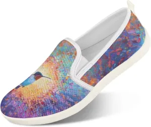 Binienty Women's Breathable Flats Shoes, Soft Slip on Loafers Flats Cozy Lightweight Walking Sneakers US 5.5-10.5