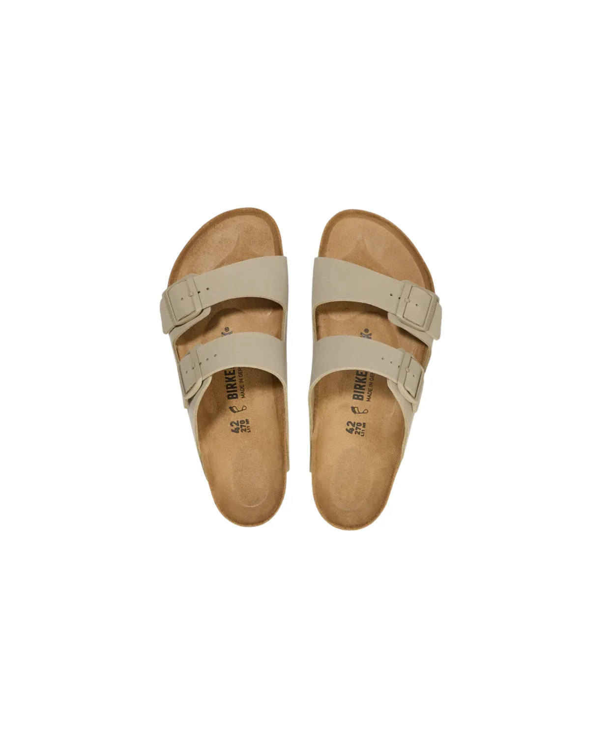 Birkenstock Arizona Birko-Flor Faded Khaki Sandals