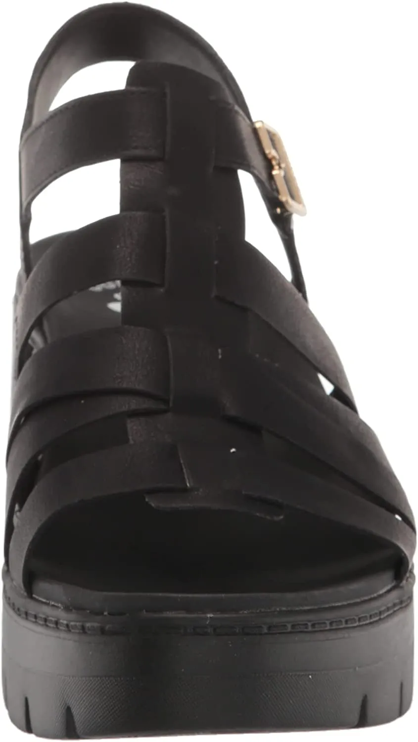Black Heel Monumental discount Dr. Check Efficient customer service Toe Scholl's Sandals Wedge Smooth Ankle Open Strap Out It