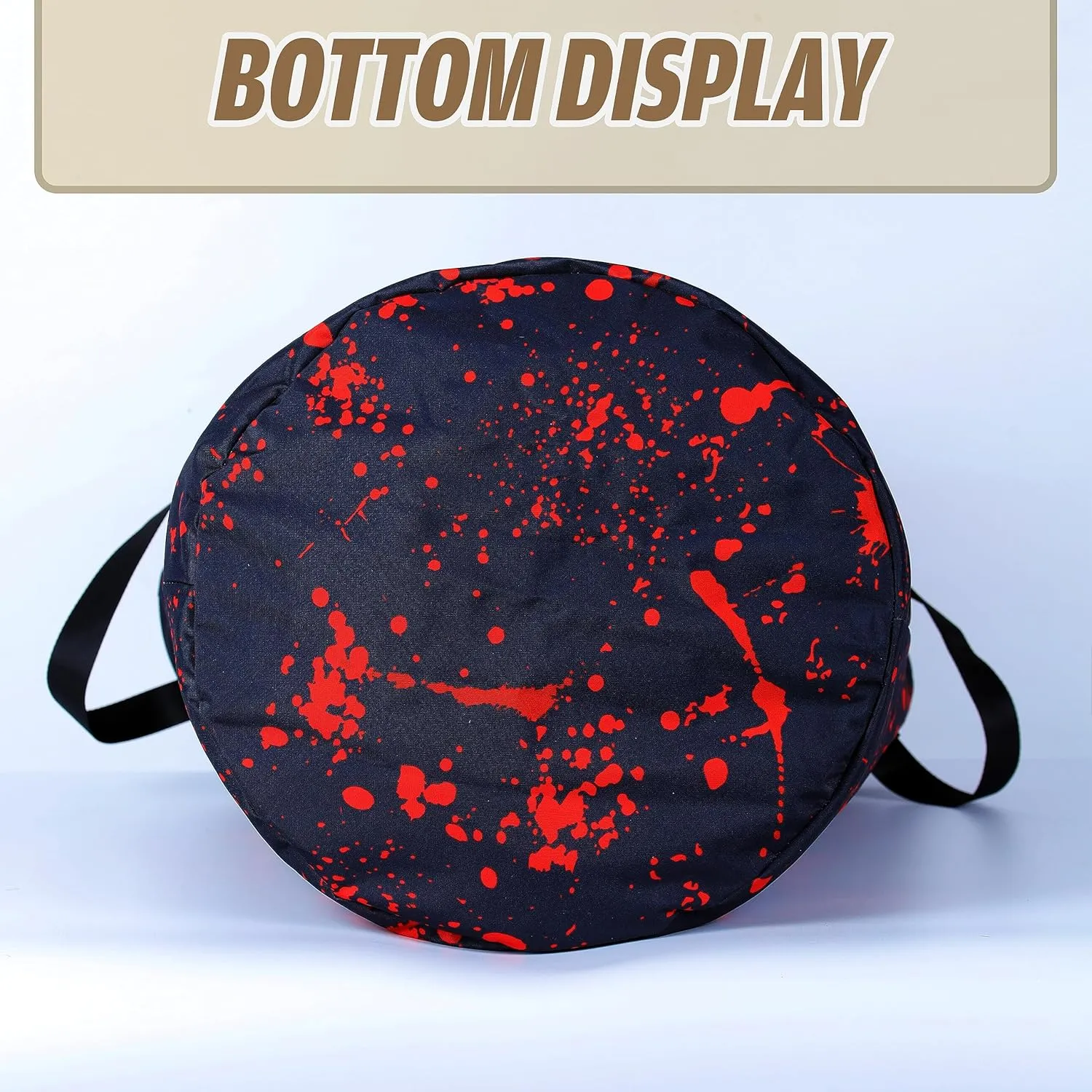 Blood Splattered Laundry Basket Blood Pattern Foldable Oxford Cloth Funny Tote Bag Laundry Hamper Clothes Storage Bucket Organizer For Bathroom/Laundry Storage/Bedroom 17.7x13.7 Inch