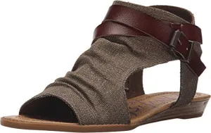 Blowfish Malibu Women's Balla Core Sandal,Brown Rancher Canvas/Whiskey Dyecut,8