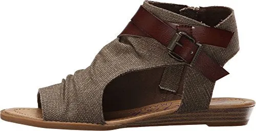 Blowfish Malibu Women's Balla Core Sandal,Brown Rancher Canvas/Whiskey Dyecut,8