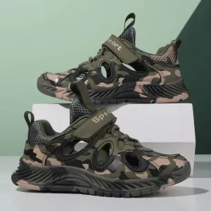 Boys' Breathable Camouflage Effect Sandal
