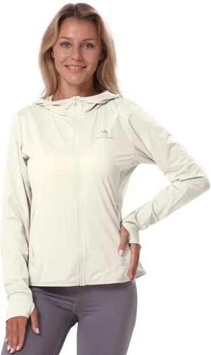 CAMELSPORTS Women UPF 50  Athletic Jacket Sun Protection Long Sleeve Hiking Shirts Lightweight Outdoor Hoodie with Pocket