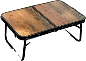 Camp Table Outdoor Folding Table Adjustable Height Camping Wood Grain Portable Aluminum Alloy Table Lightweight Hiking Picnic Desk