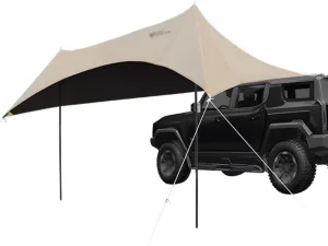 Car Awning Camping, Portable Vehicle Awning, Large Shade Coverage, Lightweight Durable Car Canopy, Needn't Roof Rack Hardwares, Versatility Awning Tarp, Block UV Rays