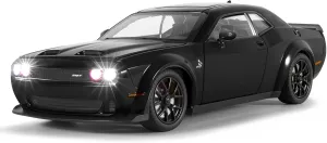 Car Toys for Boys 1/24 Diecast Cars Challenger Hellcat SRT Collectibles Model Kit,Pull Back Metal Toy Car with Lights and Sounds,Toy Cars for Boys Age 4-7（Black）