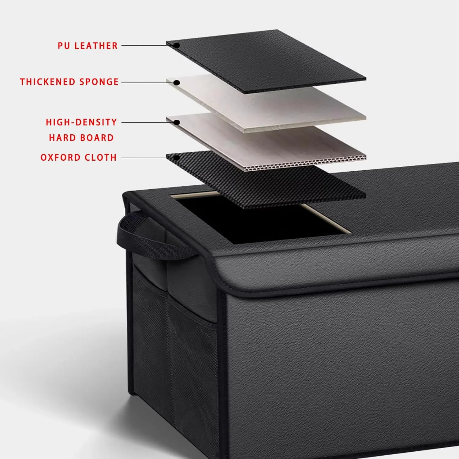 Car Trunk Organizer for Mazda 6 Sedan GL 2016-2018 Thickened Car Boot Tidy Storage Box Tailor-made Lidded Storage Bins for Home Car Outdoor Camping Travel,D