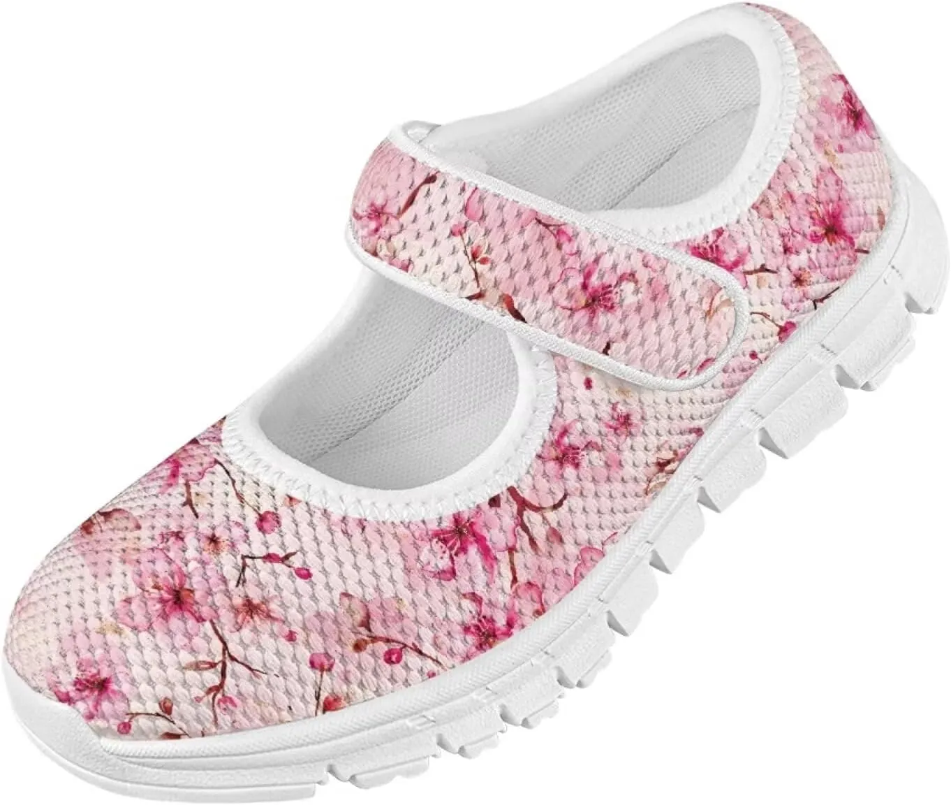 Cartoon Pink Print Girls Sneakers Mary Jane Shoes Dress Shoes for Toddler Lightweight Flat Shoes Anti-Slip School Uniform Shoes for Party,Travel
