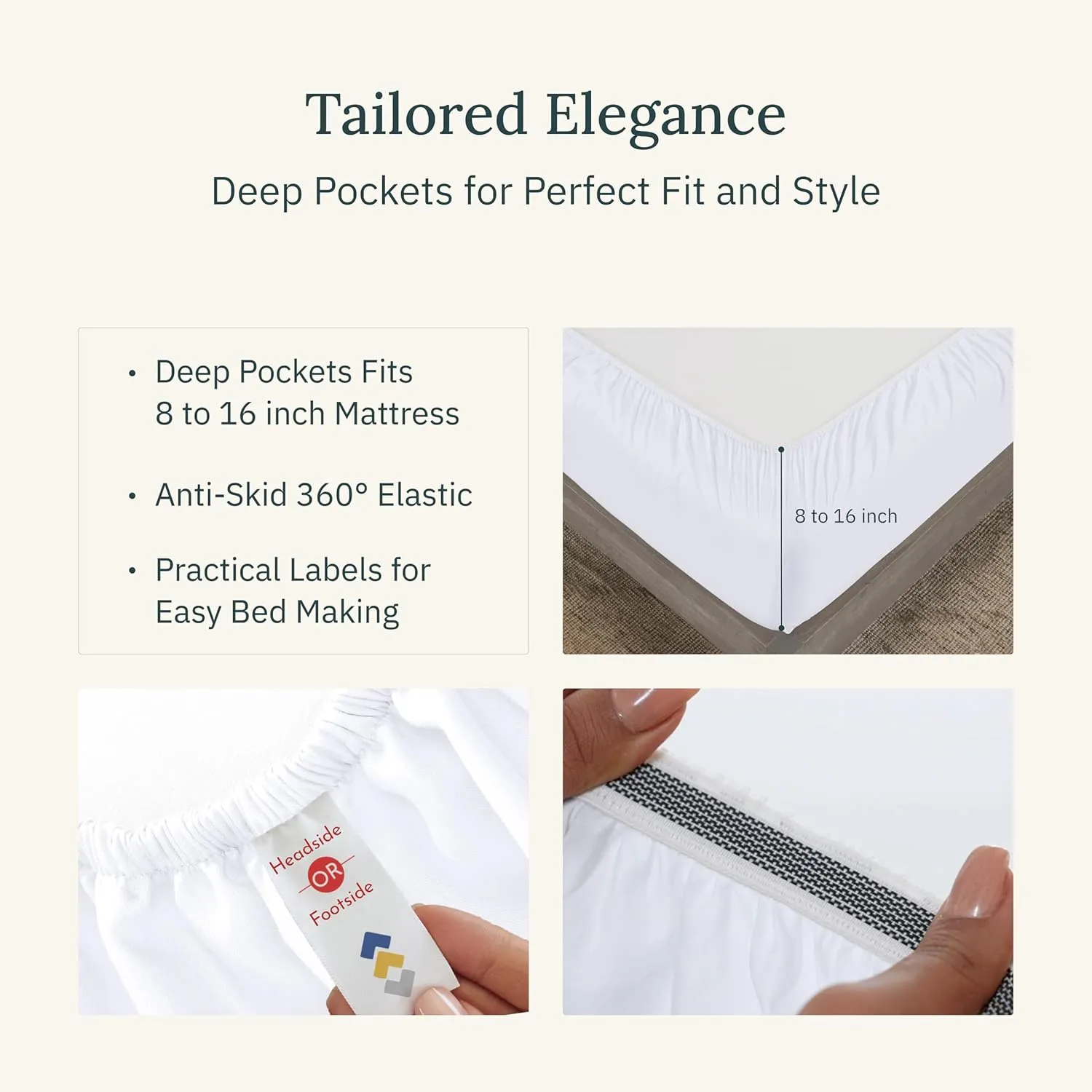 Certified Luxury 100% Egyptian Cotton Bed Sheets, California King Sheets Set, Bedding Sheets & Pillowcases Set with Deep Pocket, Sateen Cooling Sheets for Hot Sleepers, White Sheets Set