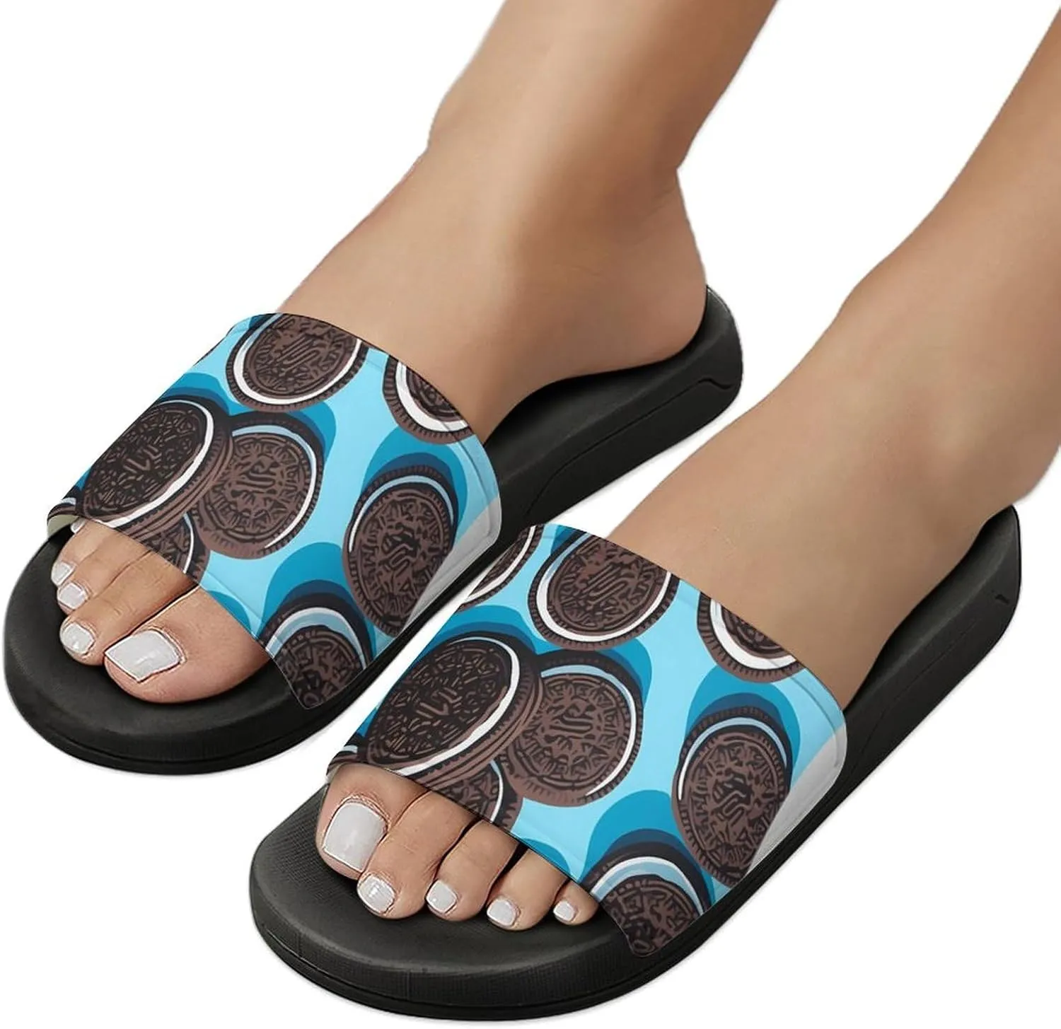 Chocolate Biscuit Novelty Slippers Slides Sandals Shower House Home Shoes Non Slip Soft Sole Shoe For Men Women Bathroom