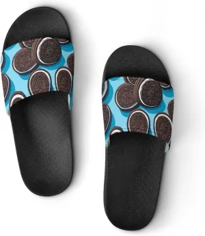Chocolate Biscuit Novelty Slippers Slides Sandals Shower House Home Shoes Non Slip Soft Sole Shoe For Men Women Bathroom