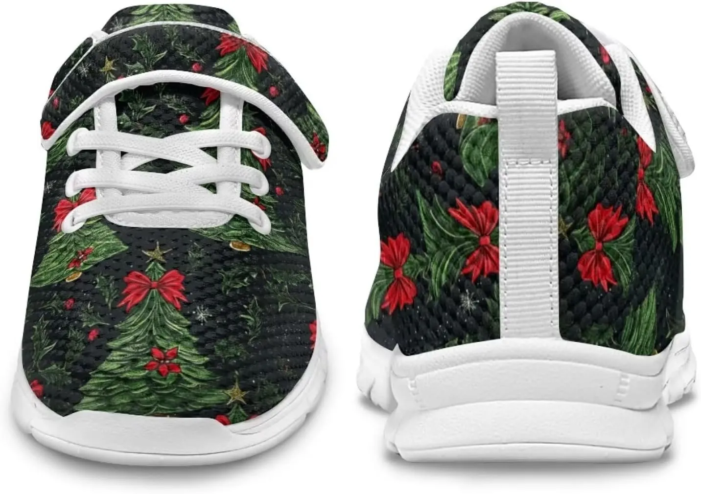Christmas Sneakers Slip on Shoes for Kids Girls Boys Walking Running